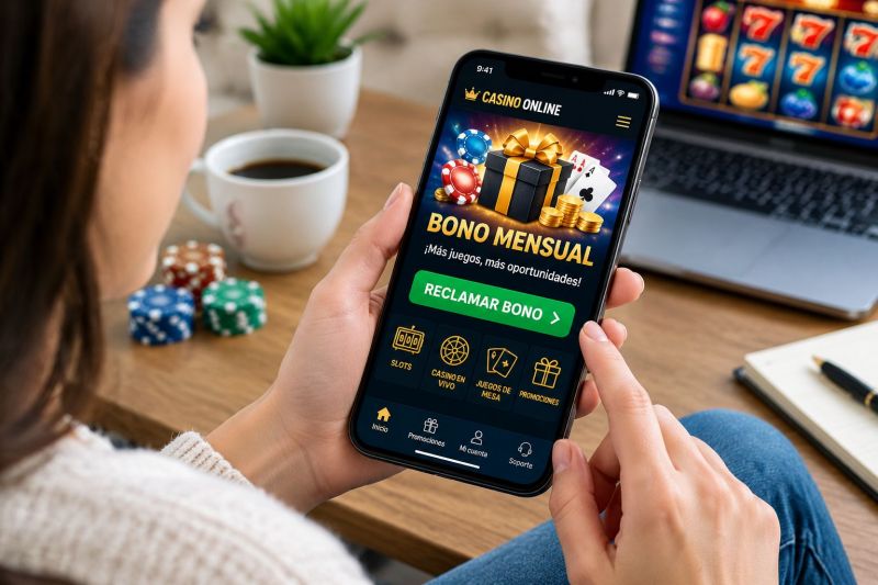 ¿Cómo reclamo el bono mensual en casinos online de México?